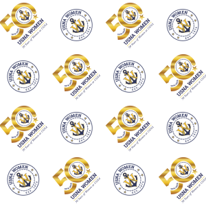 USNA Women Logo Fabric - White